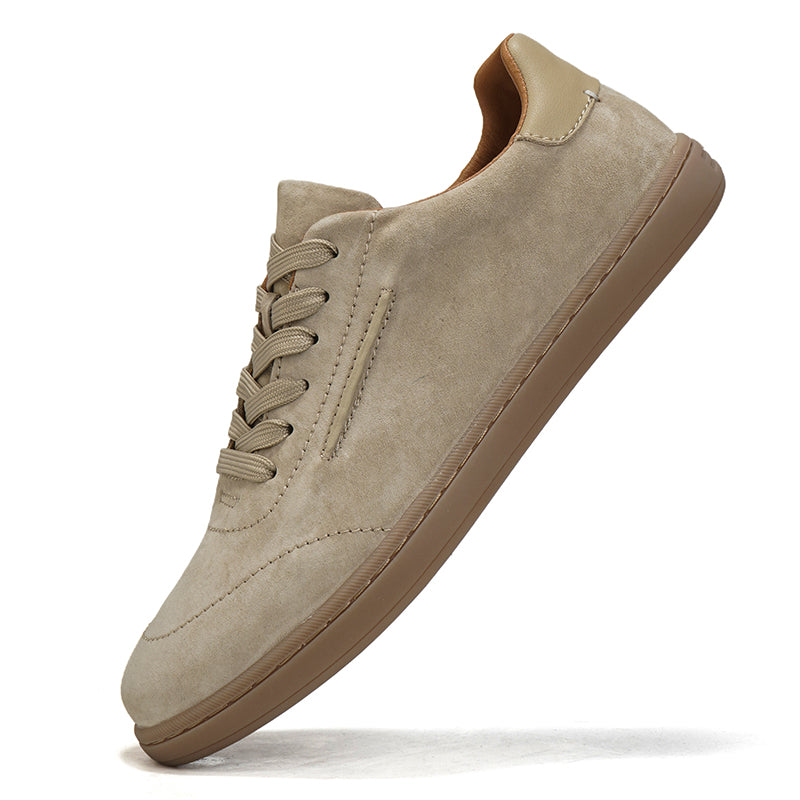 Mens Suede Leather Low Top Casual Sneakers