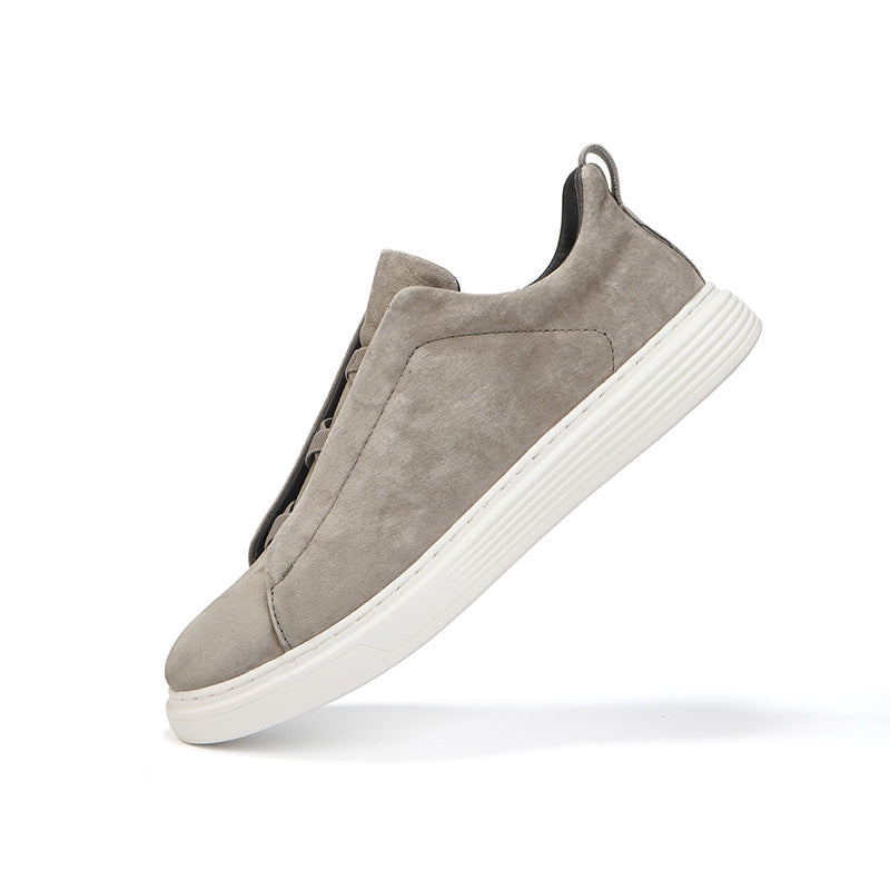 Mens Suede Slip‑On Low‑Top Casual Sneakers