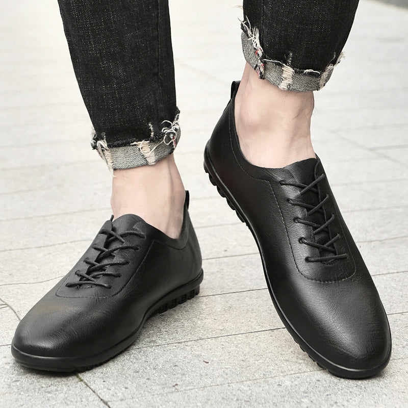 Men's Lace Up Soft Leather Lightweight Business Casual Oxford Shoes