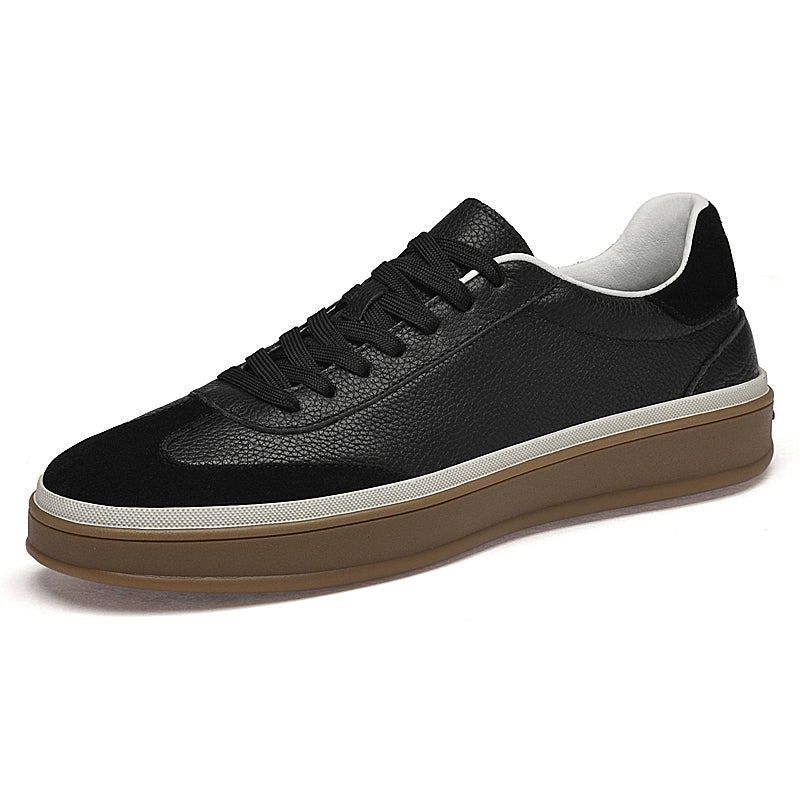 Mens Vintage Suede Patch Low‑Top Casual Sneakers