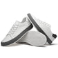 Men's Lace-up White Leather Low Top Board Sneakers