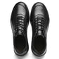 Men's Black Leather Lace Up Business Walking Sneakers