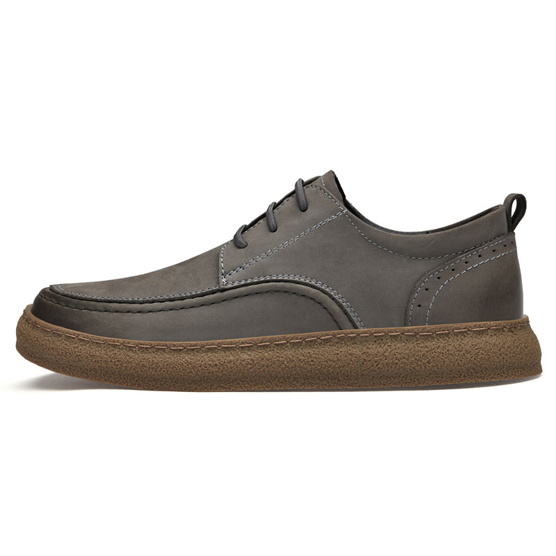 Men's Retro Nubuck Leather Casual Oxfords Shoes