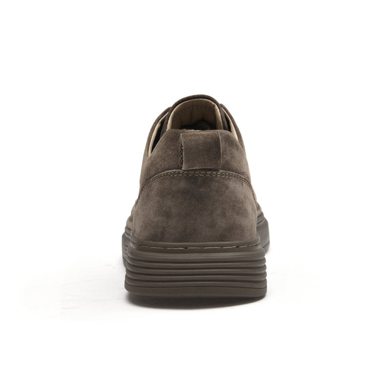 Vilocy Men's Low-Top Suede Moc Toe Platform Casual Oxford Shoes