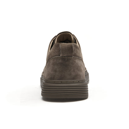 Vilocy Men's Low-Top Suede Moc Toe Platform Casual Oxford Shoes