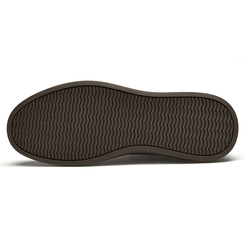 Men's Low-Top Suede Moc Toe Platform Casual Oxford Shoes