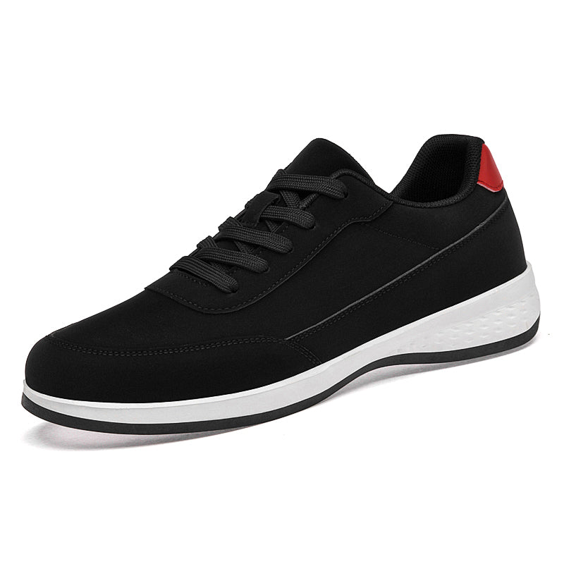 Mens Black Lightweight Low‑Top Casual Walking Shoes