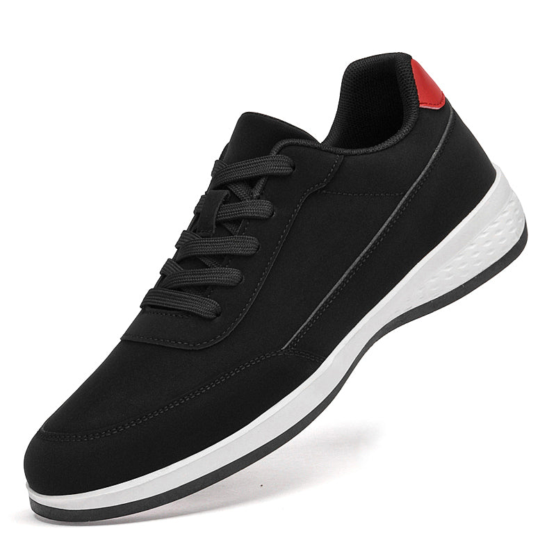 Mens Black Lightweight Low‑Top Casual Walking Shoes