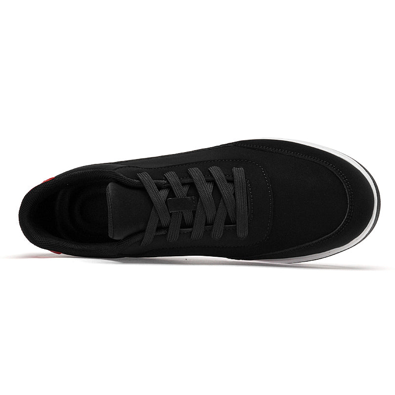 Mens Black Lightweight Low‑Top Casual Walking Shoes