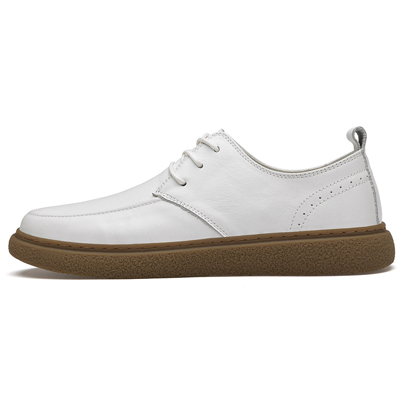 Men's Lace-Up Casual Genuine Leather Shoes Walking Oxfords Business Dress Shoes