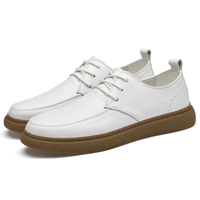 Men's Lace-Up Casual Genuine Leather Shoes Walking Oxfords Business Dress Shoes