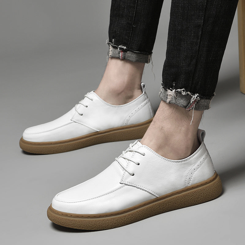 Men's Lace-Up Casual Genuine Leather Shoes Walking Oxfords Business Dress Shoes