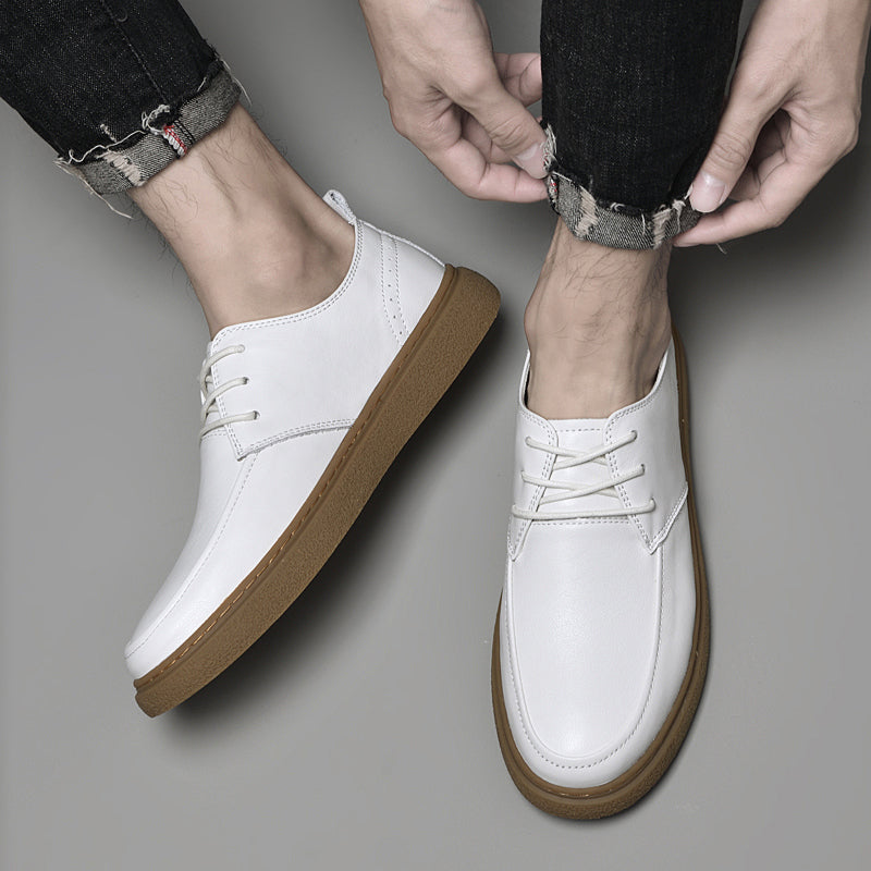 Men's Lace-Up Casual Genuine Leather Shoes Walking Oxfords Business Dress Shoes