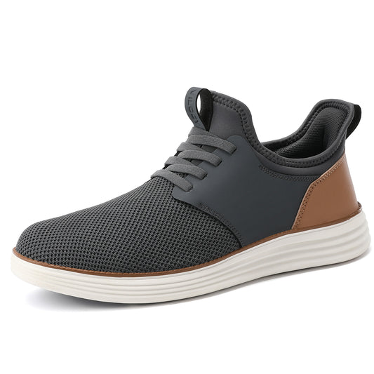 Men's Breathable Knit Slip On Business Casual Oxford Shoes
