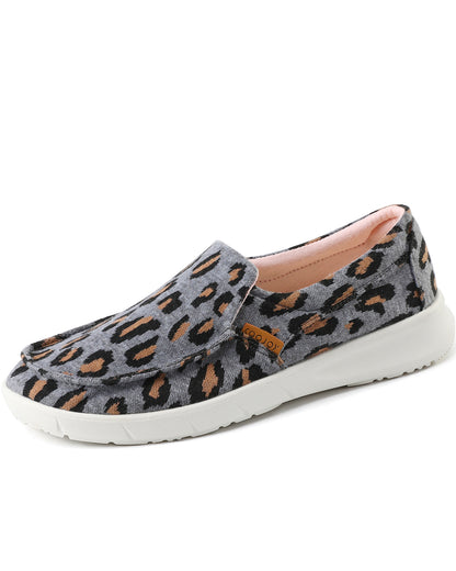 Women's Canvas Slip On Platform Casual Loafers