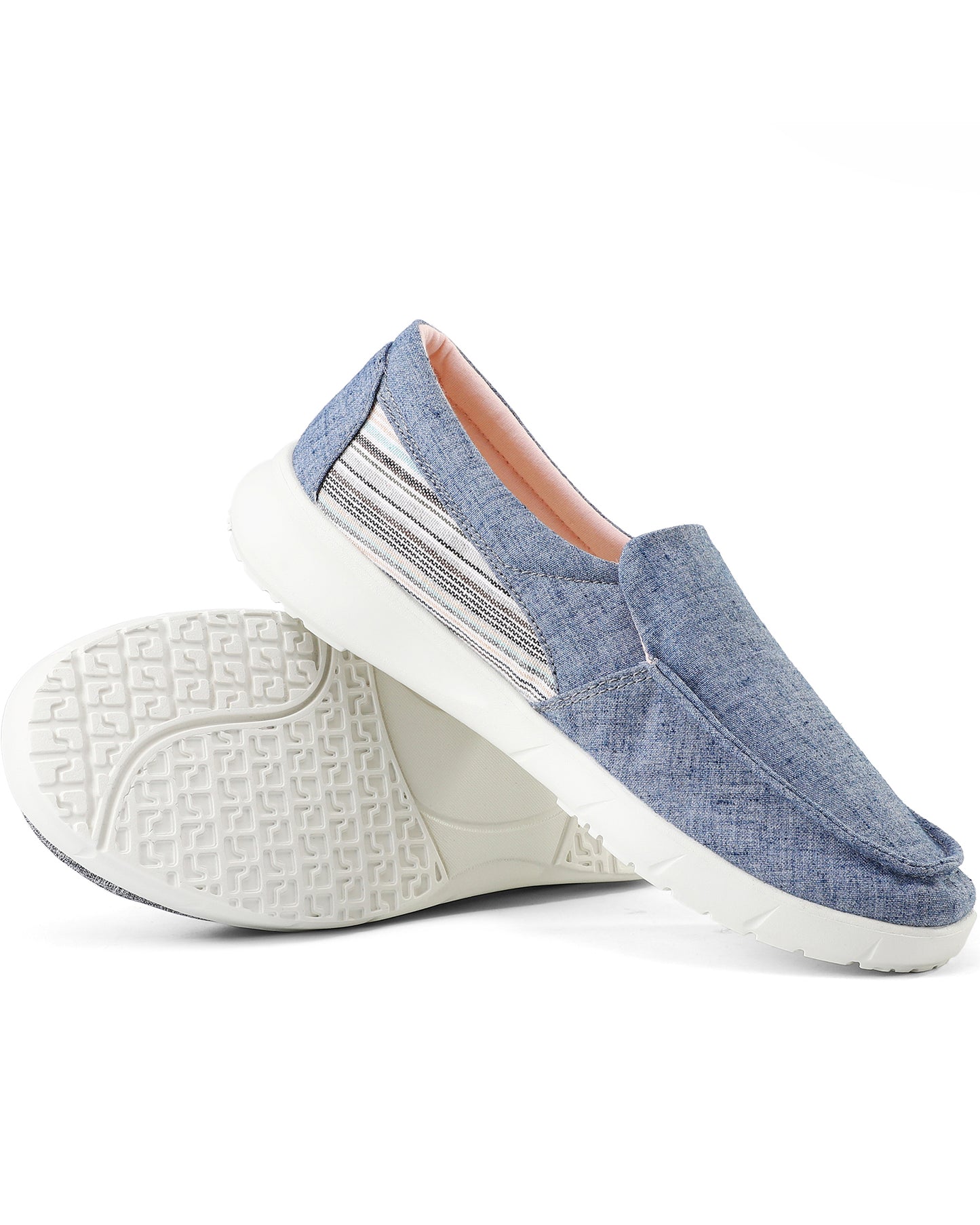 Women's Casual Lightweight Stretch Boat Canvas Slip on Shoes Breathable