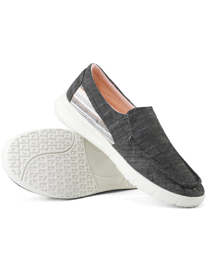 Women's Canvas Slip On Platform Casual Loafers