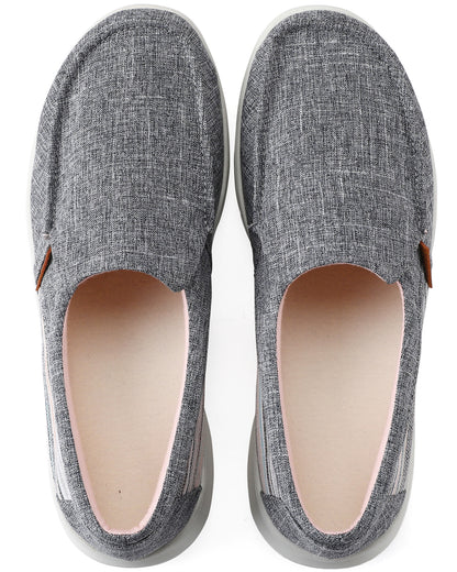 Women's Canvas Slip On Platform Casual Loafers