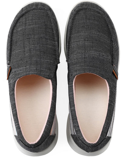 Women's Canvas Slip On Platform Casual Loafers