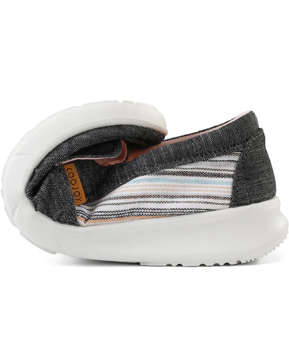 Women's Canvas Slip On Platform Casual Loafers