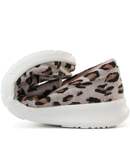 Women's Canvas Slip On Platform Casual Loafers