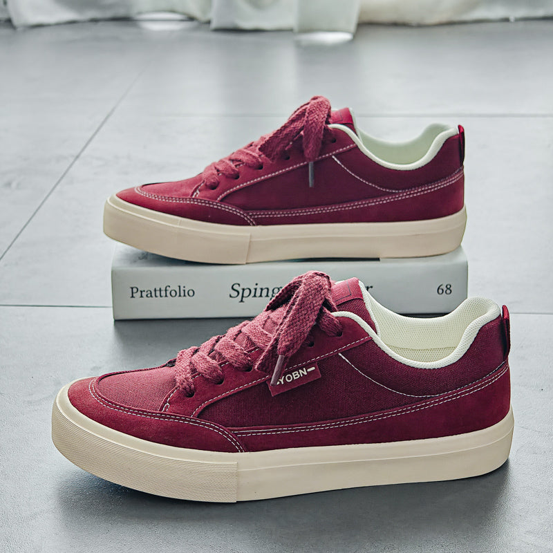 Mens Retro Low‑Top Canvas Skate Shoes