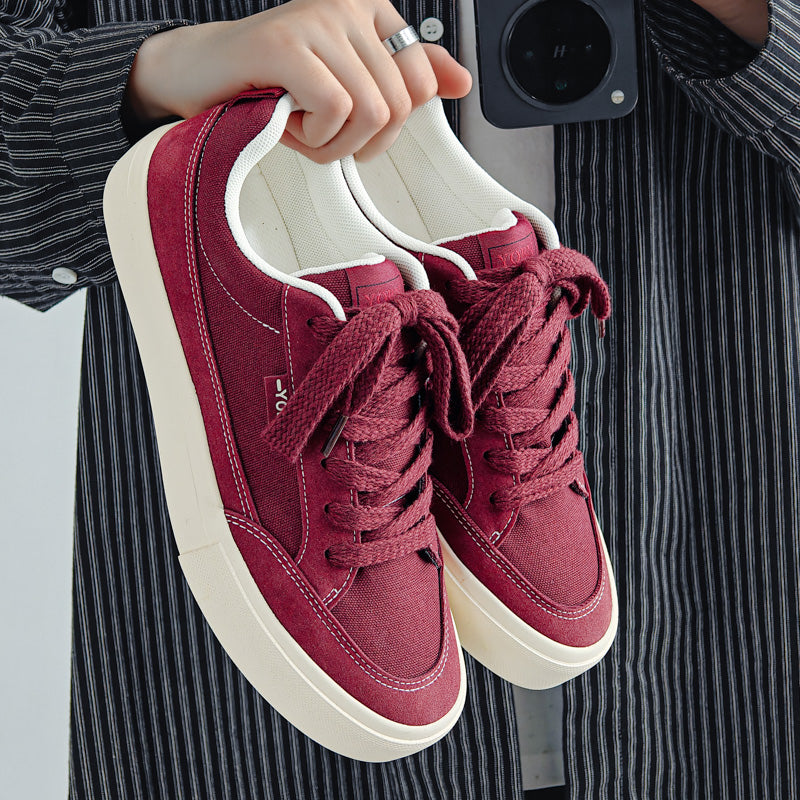 Mens Retro Low‑Top Canvas Skate Shoes