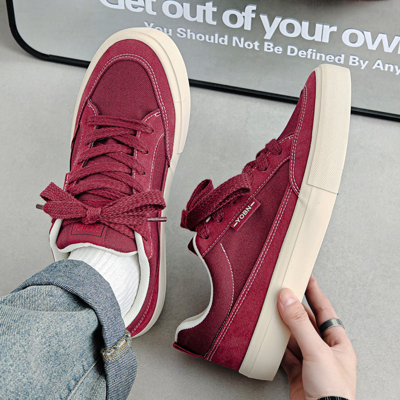 Mens Retro Low‑Top Canvas Skate Shoes