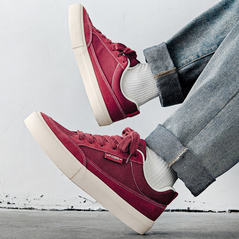 Mens Retro Low‑Top Canvas Skate Shoes