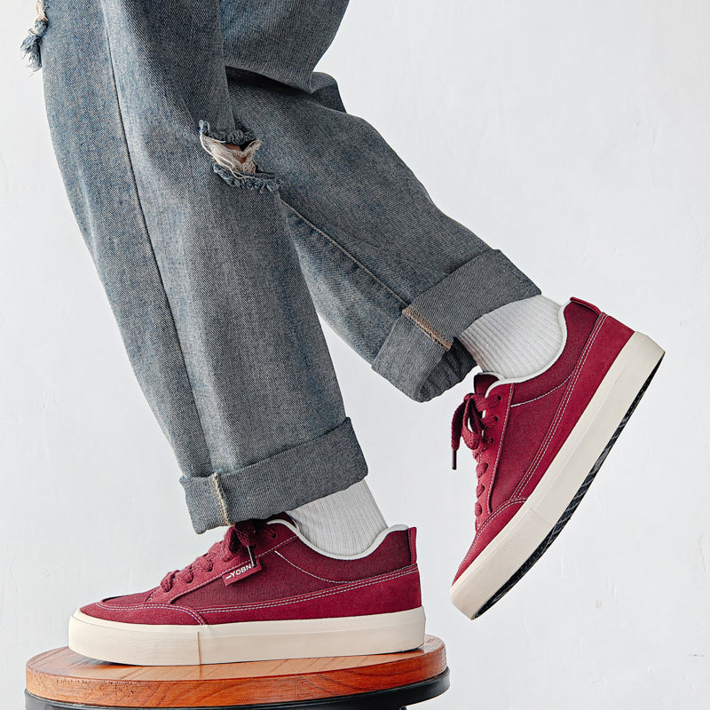Mens Retro Low‑Top Canvas Skate Shoes