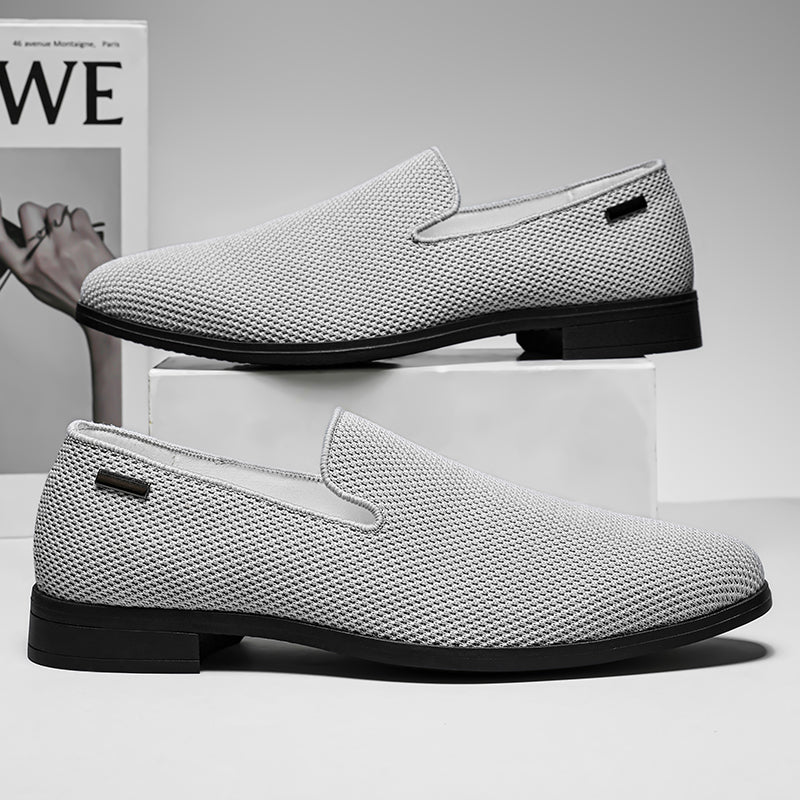 Men's Breathable Knit Mesh Slip On Casual Loafers Shoes
