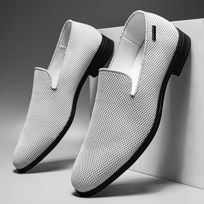Men's Breathable Knit Mesh Slip On Casual Loafers Shoes