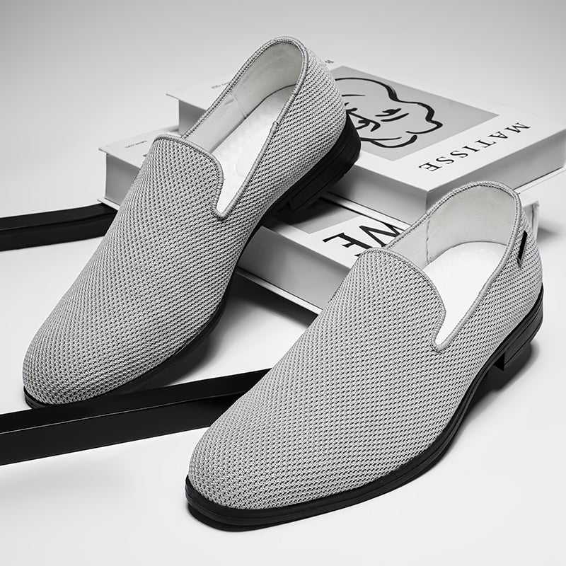 Men's Breathable Knit Mesh Slip On Casual Loafers Shoes