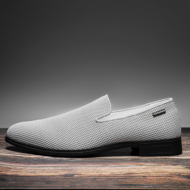 Men's Breathable Knit Mesh Slip On Casual Loafers Shoes