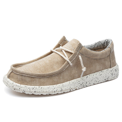 Men's Lace Up Canvas Casual Lightweight Boat Loafers