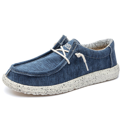 Men's Lace Up Canvas Casual Lightweight Boat Loafers