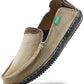 Men's Slip on Deck Shoes Canvas Loafer Vintage Flat Boat Shoes