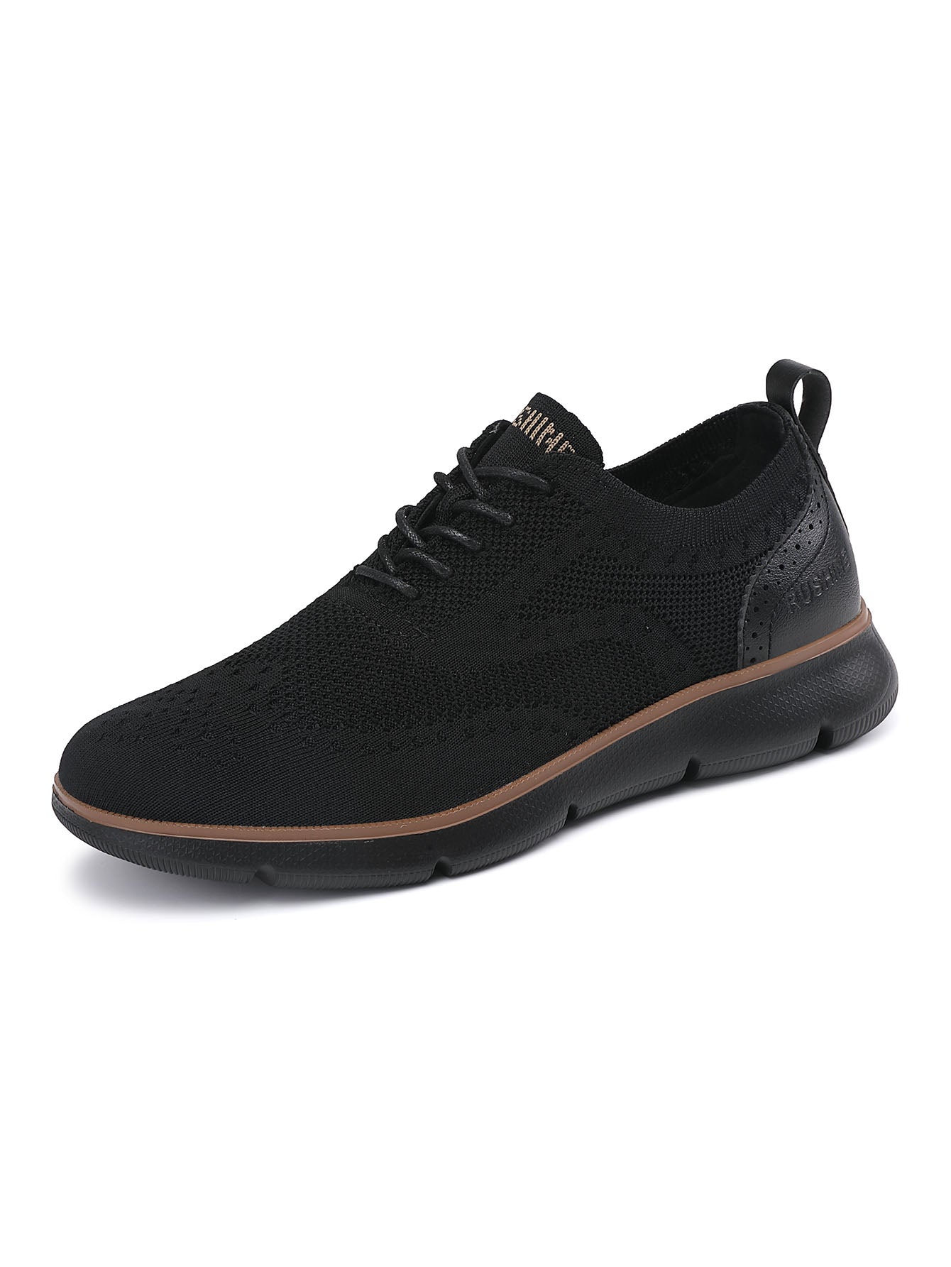 Men's lace Up Casual Shoes Oxford Knitted Lightweight Comfo Vilocy