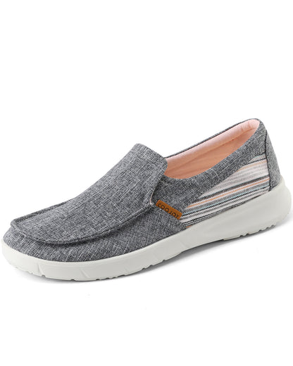 Women's Canvas Slip On Platform Casual Loafers