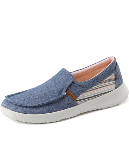 Women's Canvas Slip On Platform Casual Loafers