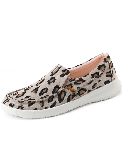 Women's Canvas Slip On Platform Casual Loafers