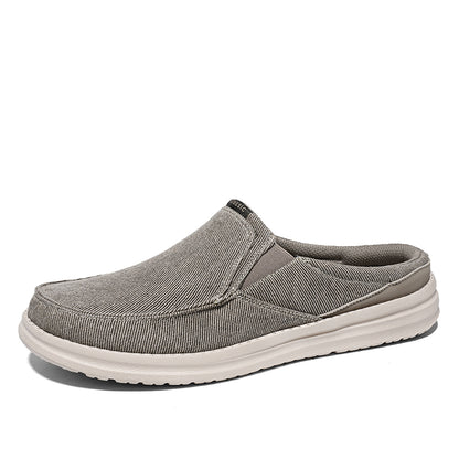 Men's Denim Canvas Backless Slip On Mule Casual Loafers